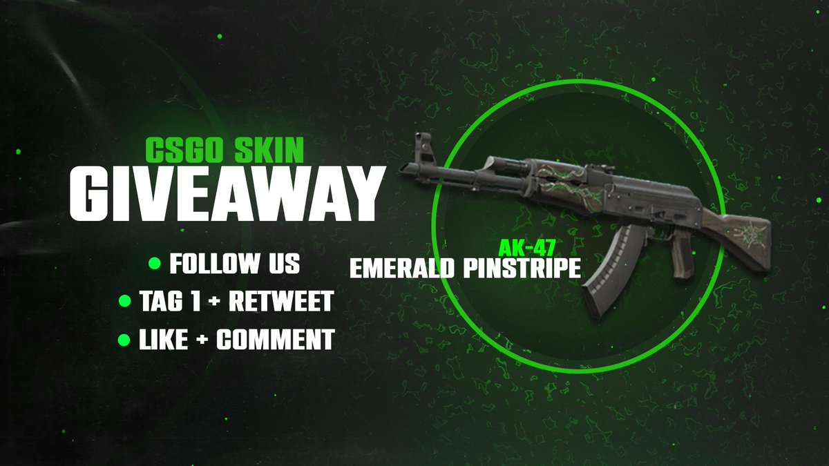 🌳CSGO GIVEAWAY ($12)🌳

🎁 AK-47 | EMERALD PINSTRIPE 🎁

 ➡️All you have to do to win is:     

🟢Retweet + Tag 1 friend 
🟢Like and comment on the video (show proof)       
youtu.be/k9I_yxJcxBo

⏰Rolling next week

#CS2Giveaway #Giveaway #csgoskinsgiveaway #CS2 #csgoskins