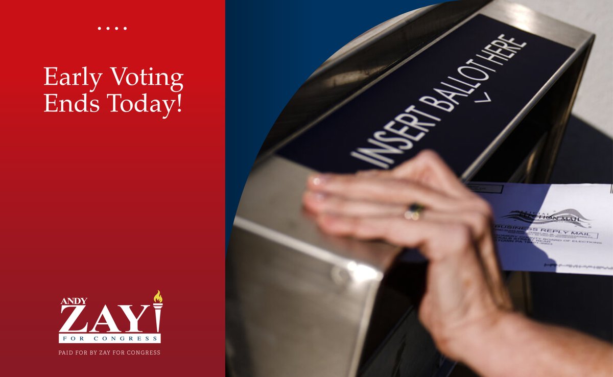 Last Day of Early Voting! Make your voice count and cast your ballot today. Don't miss this opportunity to shape our future.

#EarlyVoting #VoteZayInMay
