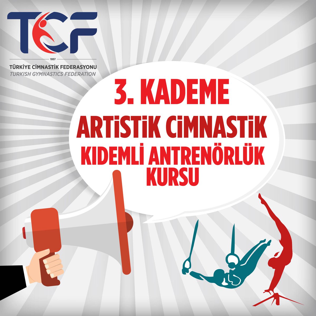 📢 3. Kademe Artistik Cimnastik Kıdemli Antrenörlük Kursu 🗓️ 19-24 Mayıs 2024 📍 İstanbul 🔔 Son başvuru 13 Mayıs 2024