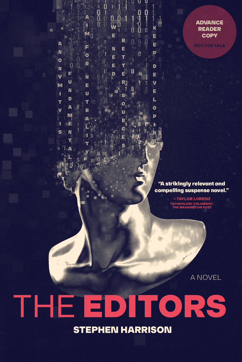 Exciting news! My novel THE EDITORS is up on NetGalley before it hits the shelves on August 6. Reviewers can now request this “enthralling, ambitious and sharply observed contemporary thriller” about the behind-the-scenes of an internet encyclopedia. netgalley.com/catalog/book_w…