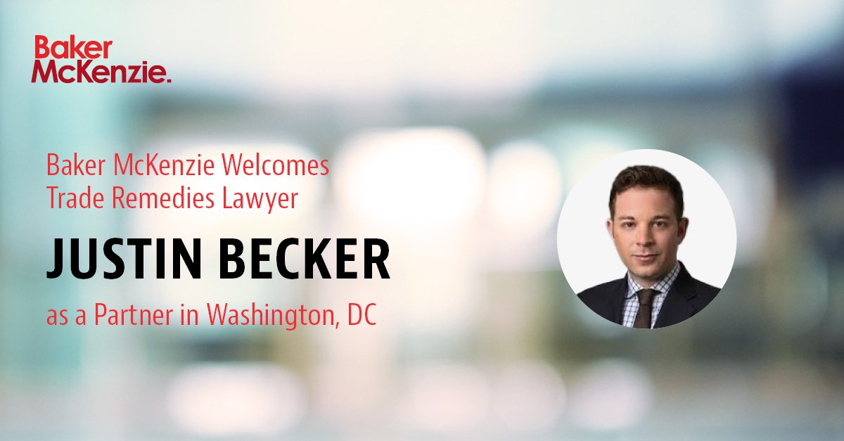 We welcome Justin Becker, an experienced trade remedies lawyer who has joined the Firm in Washington, DC. Justin will be a valuable resource for multinational companies facing increased complexity as they operate their businesses across borders. bmcknz.ie/4b06Yxg