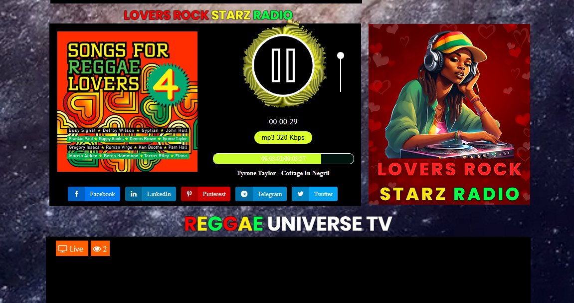 Radio Lovers Rock Starz
🔊joue actuellement⏯Tyrone Taylor - Cottage In Negril @ reggae-universe.com/#LoversRockSta… @ReggaeStarz_RSR @LRG_ENT_GROUPUK @reggaeunivrse @reggaeunrecords @reggaeunivrsetv #Reggae #soca #dancehall #loversrock #afrobeat #DubNation #Jamaïque #universStreamReggae🌍