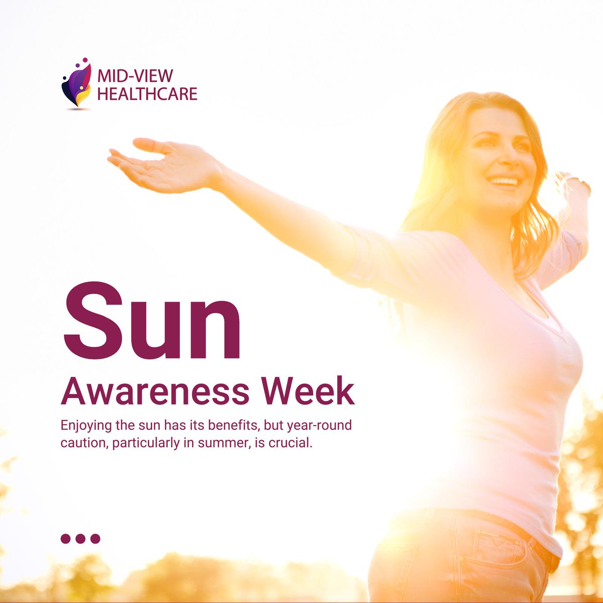 ☀️ It's Sun Awareness Week! 🌞
As we soak up the sunshine, let's also remember to protect our skin. Whether you're enjoying a stroll in the park or lounging by the beach, wearing sunscreen is a must. Let's keep our skin healthy and happy! #SunAwarenessWeek #SkinCare #StaySafe ☀️