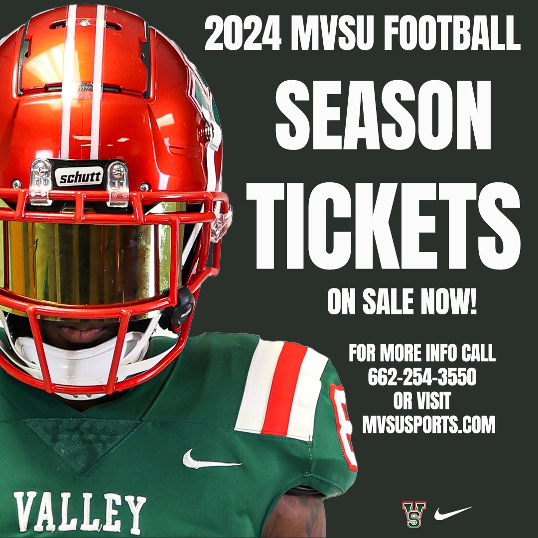 🎟️ 🏈 2024 Football season tickets and parking are on sale now! Visit tinyurl.com/32rcr6m8 for more info. Don’t wait! Visit mvsusports.com