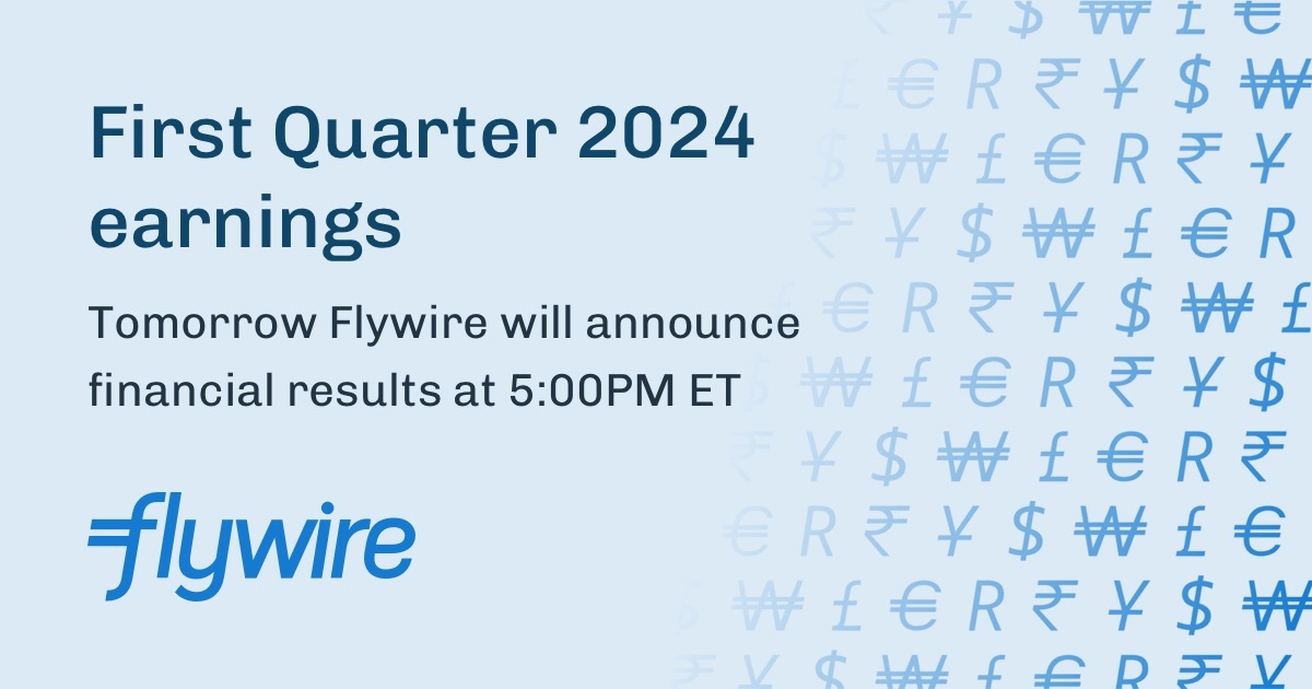 🚨Reminder: Head to ir.flywire.com tomorrow at 5PM ET for our first quarter results. #flywire #payments #fintech #earnings $FLYW