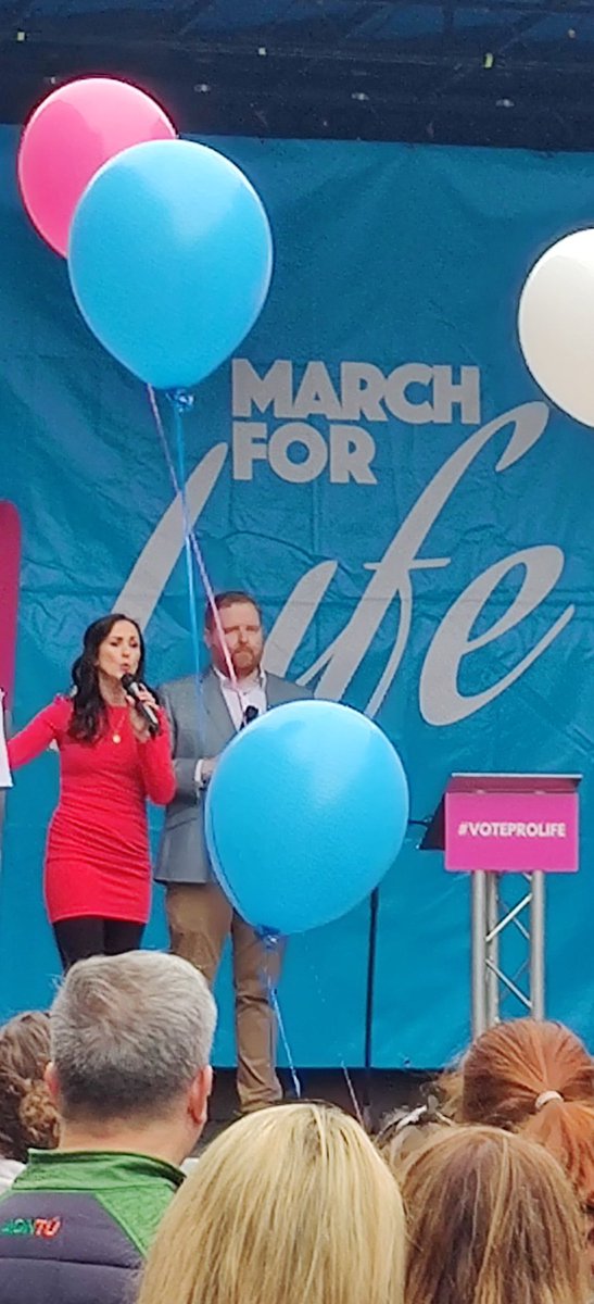 '40000 reasons we are here, for every 7 born, one dies from abortion. 46000000€ it has cost so far' @marchforlifeire crowd are told.

Important to #voteforlife #vote4life in #LE24 and EU2024 election. #MarchForLife 

'Most important issue of our generation'