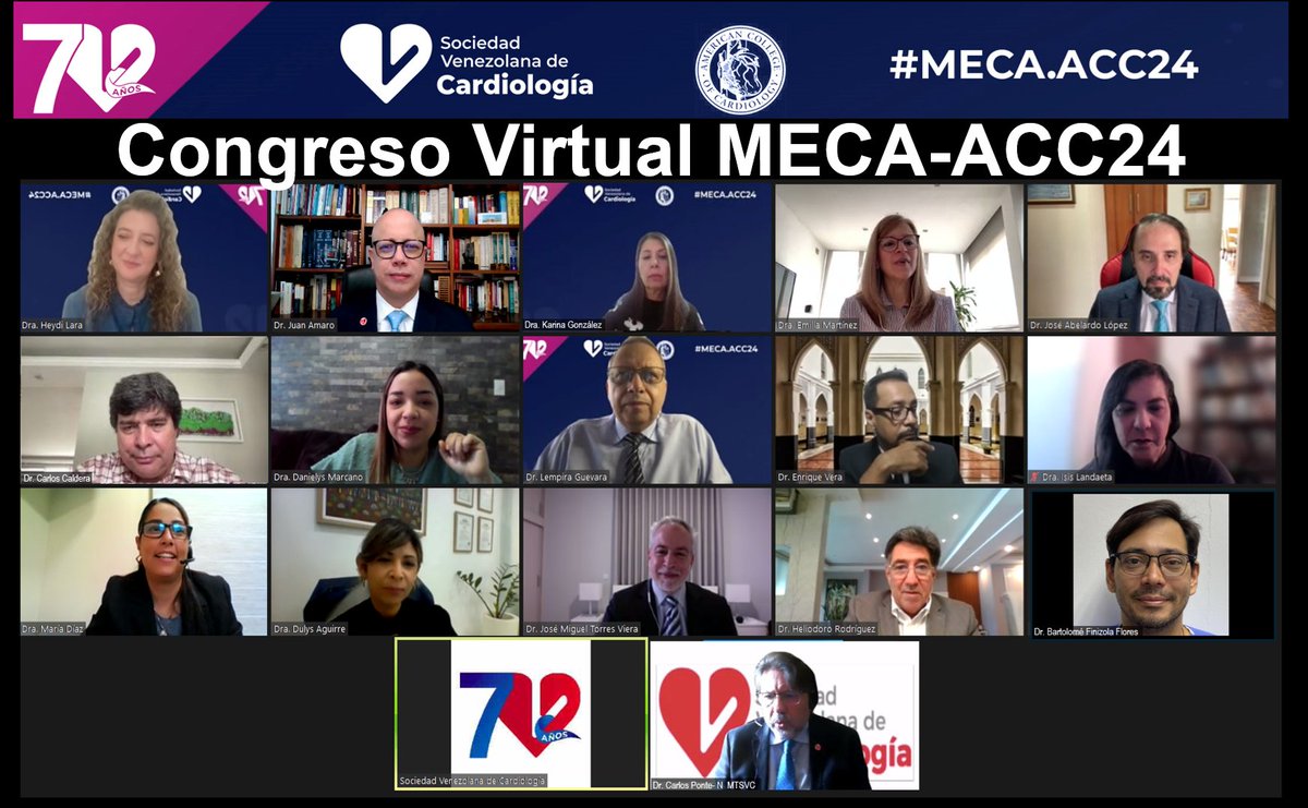 CONGRESO VIRTUAL MECA-ACC24 Ya disponible en el canal YouTube de la Sociedad Venezolana de Cardiología la grabación completa de MECA-ACC24 youtu.be/NRJ7aEycZ2k Resumen de los estudios más importantes de #ACC24 4/mayo/2024 9 am a 1pm @CardiologiaSVC