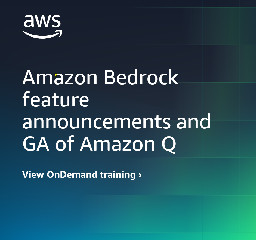 ☁️ Exclusive AWS Partner Training now available: Amazon Bedrock & Amazon Q Latest Features Update

View this OnDemand training in AWS Partner Central 👉 go.aws/3y6r0I0

#AmazonBedrock #AmazonQ #CustomModelImport #Claude3 #Llama3