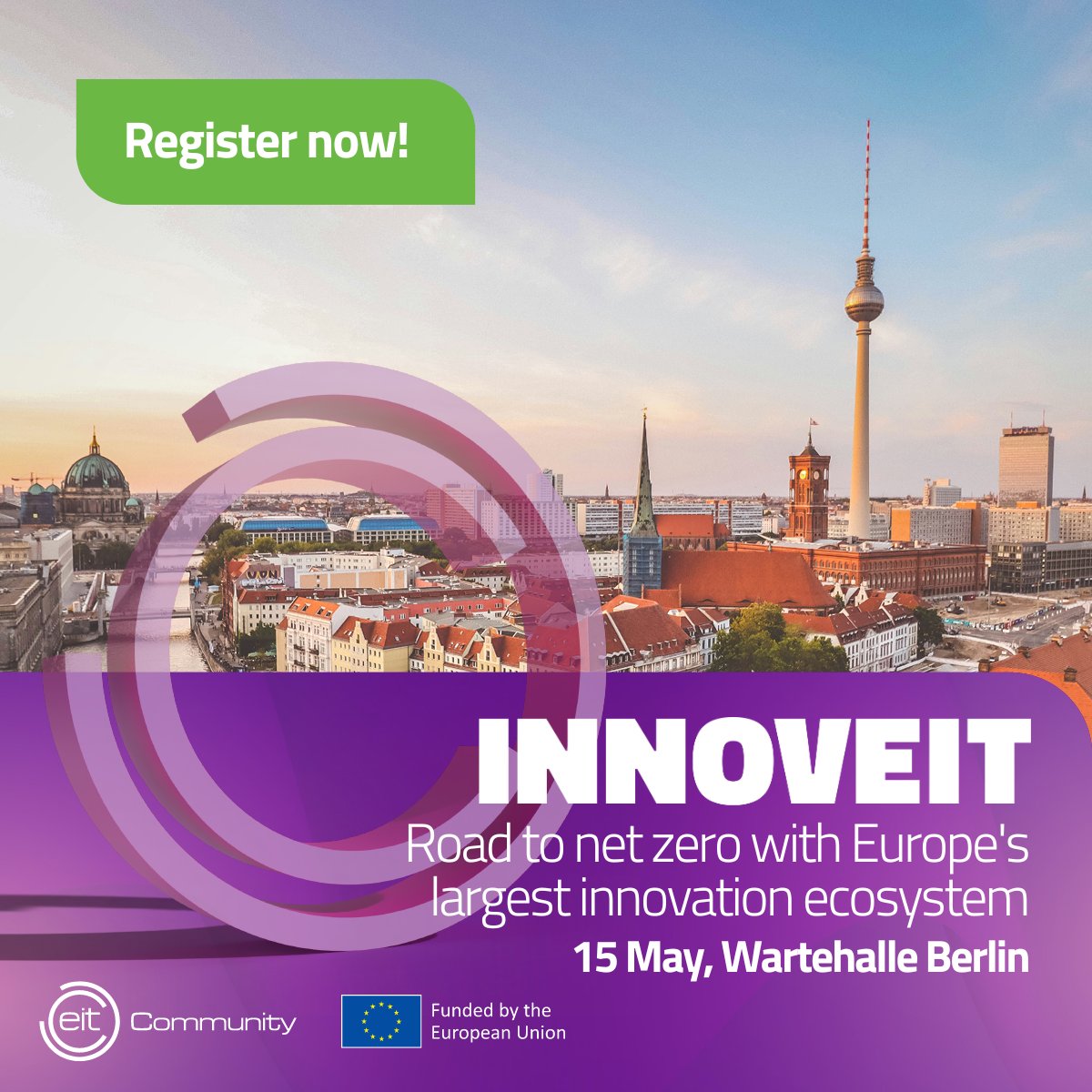 Are you curious about strategies that empower changemakers to drive innovative, sustainable technologies for a greener future? 🌱 Then sign up for the #INNOVEIT conference in Berlin! 👉 When: 15 May 2024, 5:30 pm​ 🔗 Register here: tinyurl.com/jvmj2z25