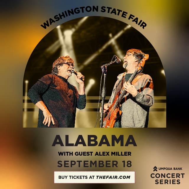 We're thrilled to welcome Country Music Legends @AlabamaBand w/guest @AlexMillerMusic 9/16 as part of our @umpquabank Concert Series. Pre-sale starts Wed. 5/8 on-sale Fri. 5/10. Join our free E-Club for early access.  bit.ly/3UJy9a7

#partybigwa 
#musicmonday