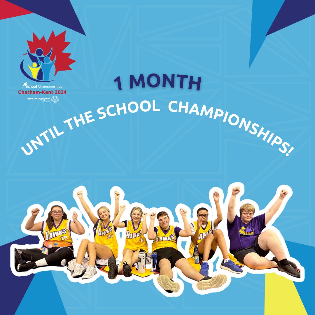 The SOO Chatham-Kent Provincial School Championships are officially 1 month away! Join us in celebrating inclusion and diversity by sponsoring a champion. Donate today to help an athlete achieve their dreams to compete! #CKG24 For more info, visit schoolchamps.com/sponsorachampi….