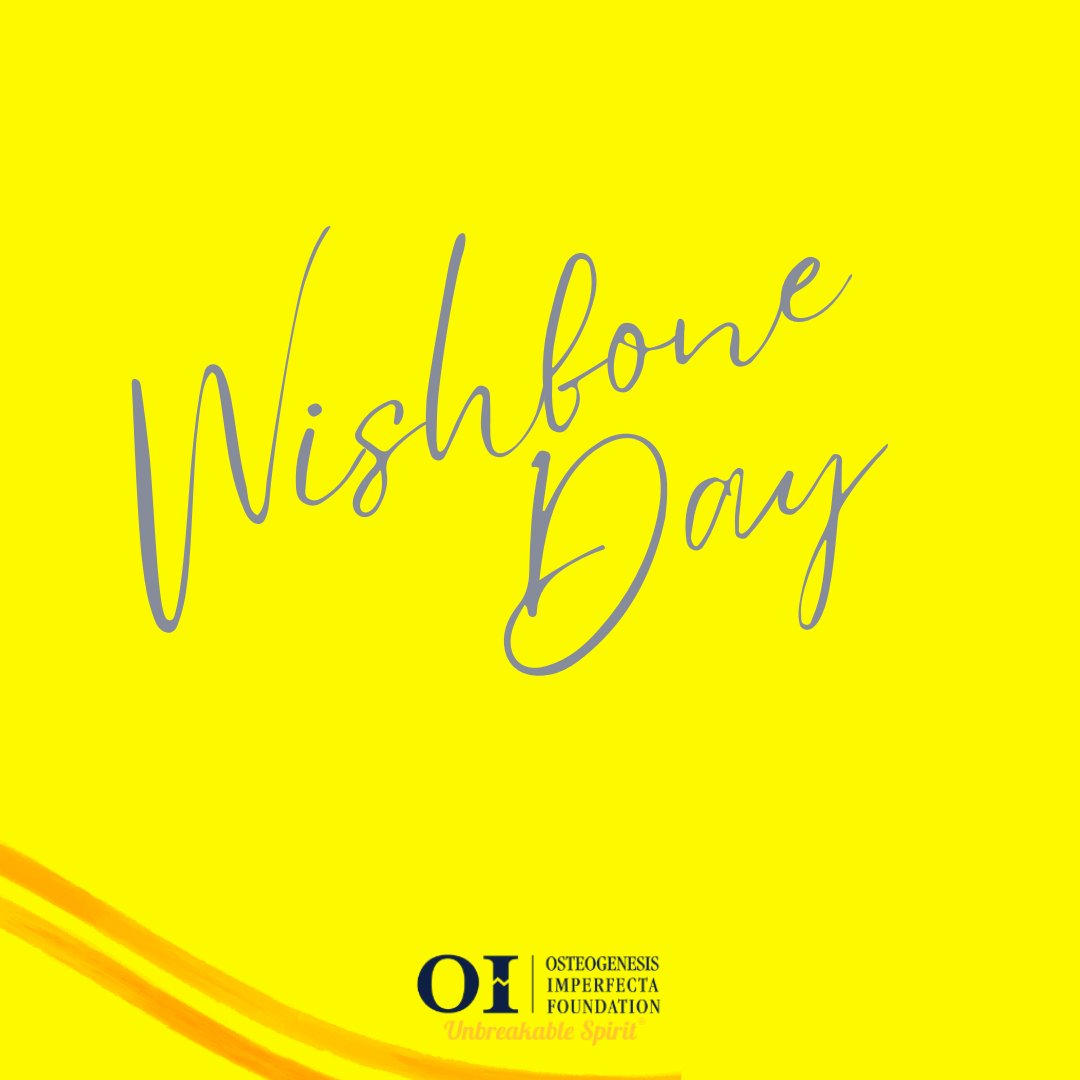 Are you wearing YELLOW for Wishbone Day? 
Wishbone Day yellow shines with optimism and carries the promise of a positive future. Show us your Wishbone Day yellow - post your photos and tag us!

#WishboneDay #UnbreakableSpirit #OIawarenessweek #Together4OI