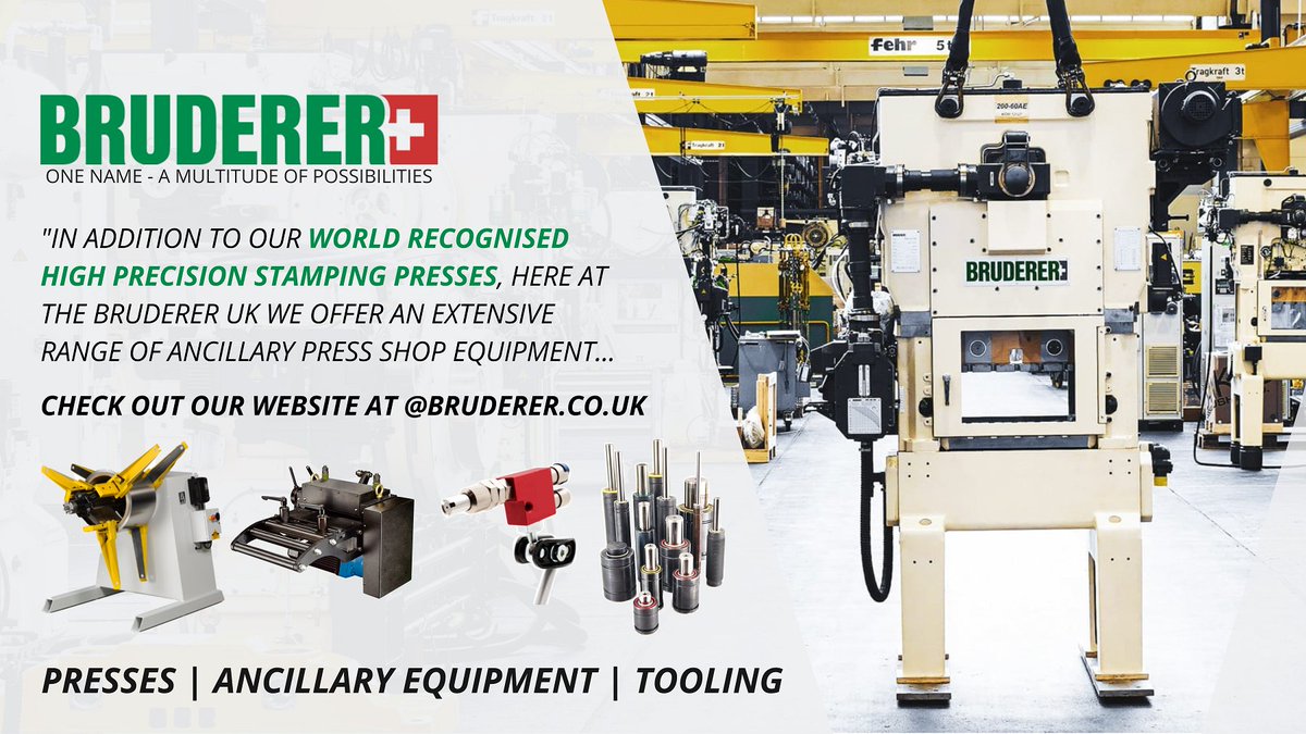 BRUDERER UK -We supply the press and the best of the rest.
Our range of products includes all equipment to make your stamping operations effective and efficient!

For more information, contact us at mail@bruderer.com

#Bruderer #Ukmanufacturing #Engineering #Ukmfg #Manufacturing