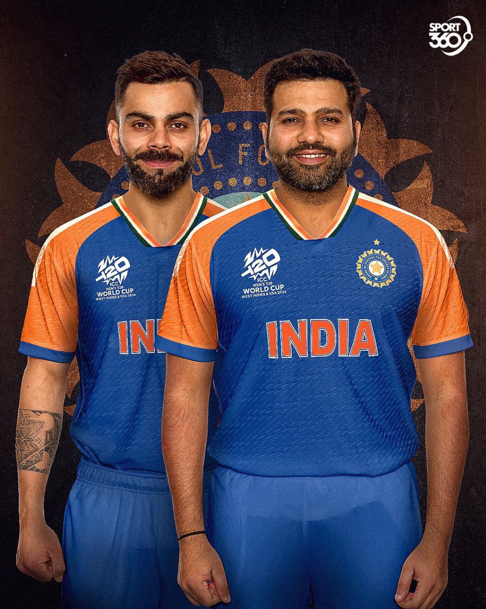 Virat Kohli and Rohit Sharma edit in India's new T20 World Cup jersey. 🇮🇳 (Sports 360°).