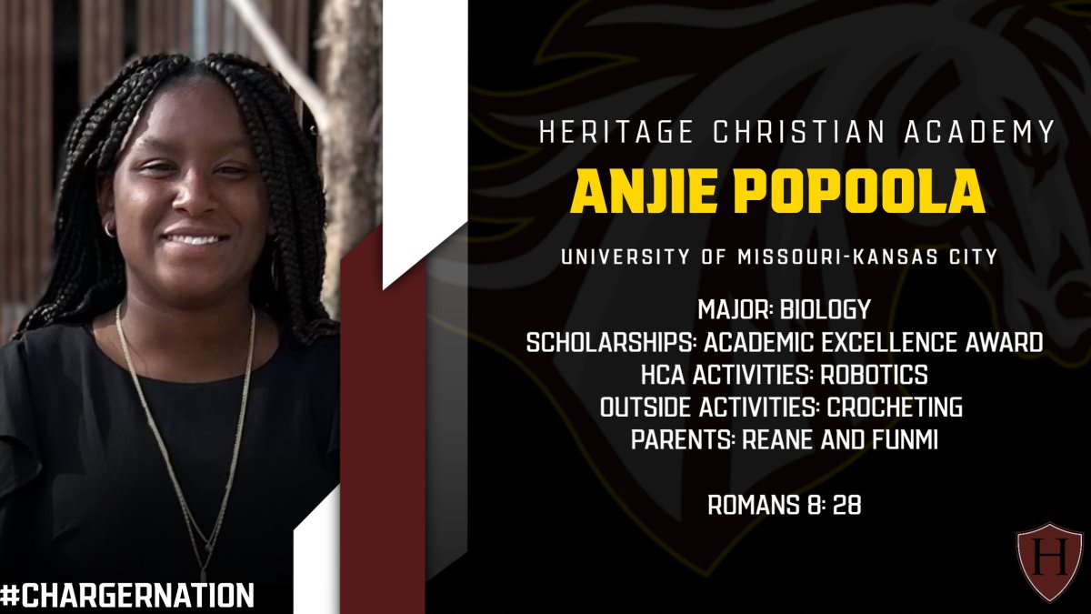 During the month leading up to graduation we are highlighting the senior class of HCA.  Feel free to comment with words of encouragement, advice and congratulations.
Next up is ANJIE POPOOLA!!