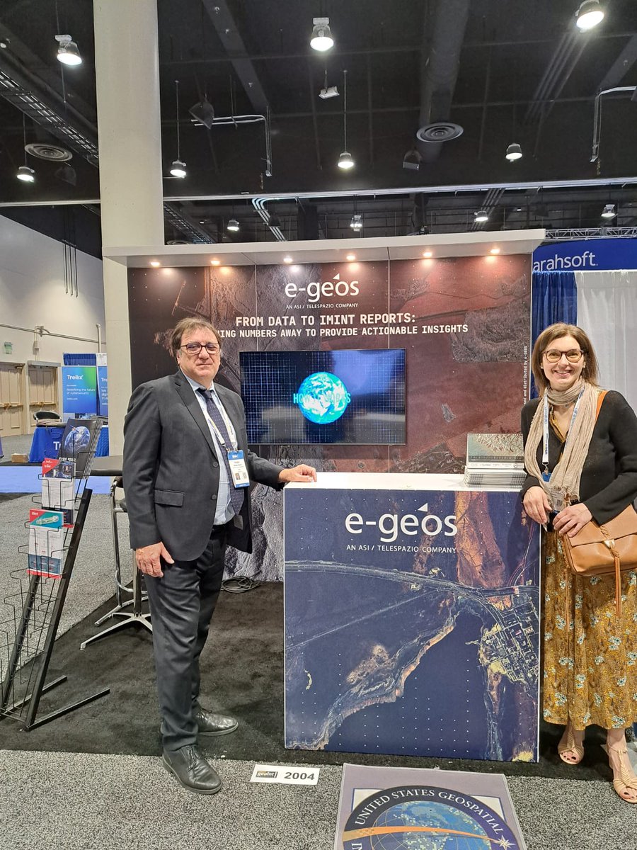 📸 Here is a first snapshot from @USGIF #GEOINT2024! 🛰️ Visit our Booth (no. 2004) to discover #brAInt and #SEonSE, e-GEOS platforms for #Defence, #Intelligence, #IMINT and #MaritimeSurveillance 📍 Gaylord Palms Resort and Conference Centre (#Kissimmee, #Florida), until 8th May