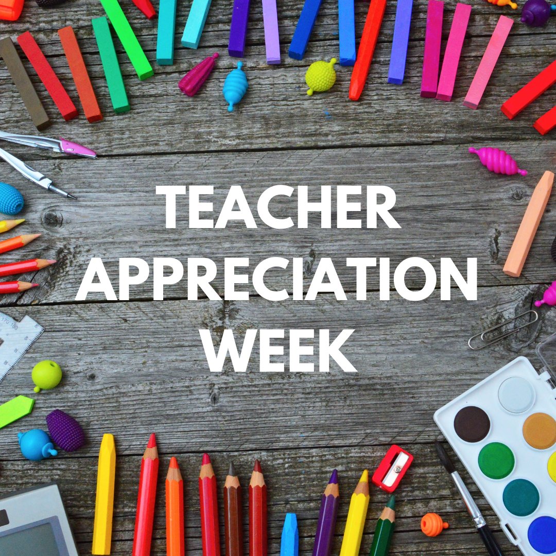 📚✨ Happy Teacher Appreciation Week! ✨📚 This week, we celebrate those who inspire, motivate, & shape the future—our amazing teachers! 🎉 Thank you for your dedication, creativity, & endless patience. You make a difference every single day, and we appreciate you! 💙🍎