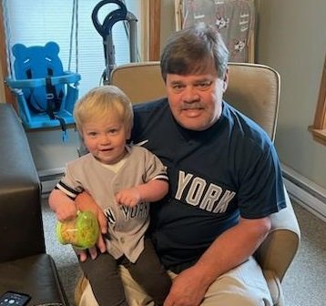 #ToyotaPinstripePride My grandson and I watching a Yankees game...