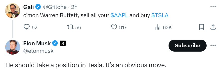 Elon has no clue who Warren Buffett actually is, or what his investment strategies entail.

He invests in value, you flaming nimrod. 

Tesla is basically a meme stock at this point.