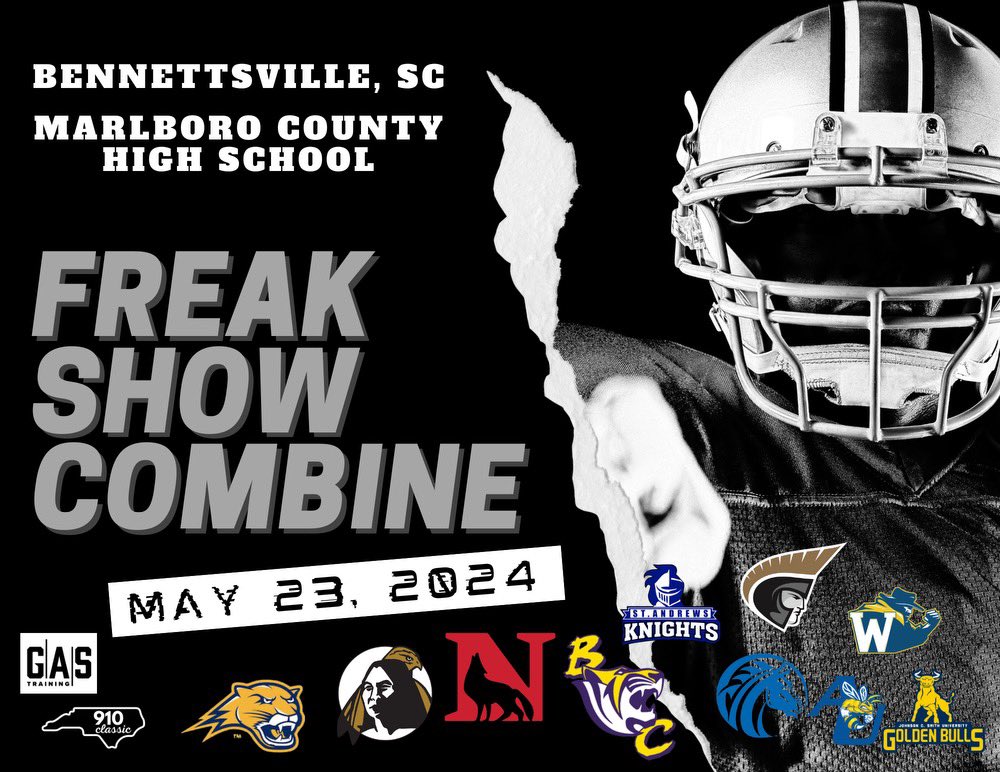 Just Added Anderson University To The #FREAKSHOW Combine May 23rd At Marlboro County Highschool. Register Now To Get A Chance To Compete With BEST ! #910classic #GasTraining #FREAKSHOW form.jotform.com/240988841848172