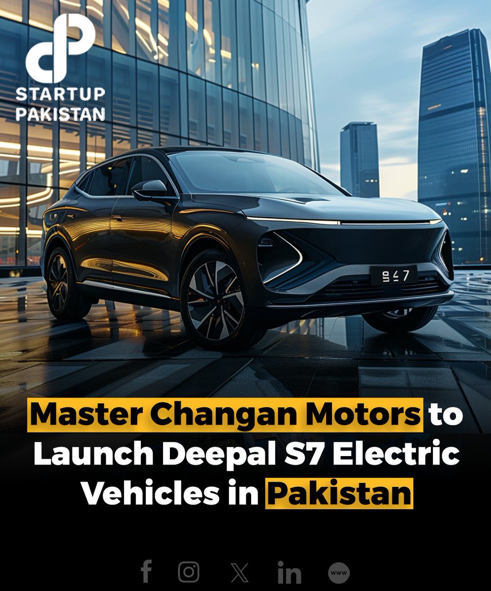 Master Changan Motors Limited (MCML) is gearing up to launch its first electric vehicle brand, Deepal (S07 SUV and L07 Sedan), in Pakistan soon. 

#Mototrs #launch #vehicles #Pakistan