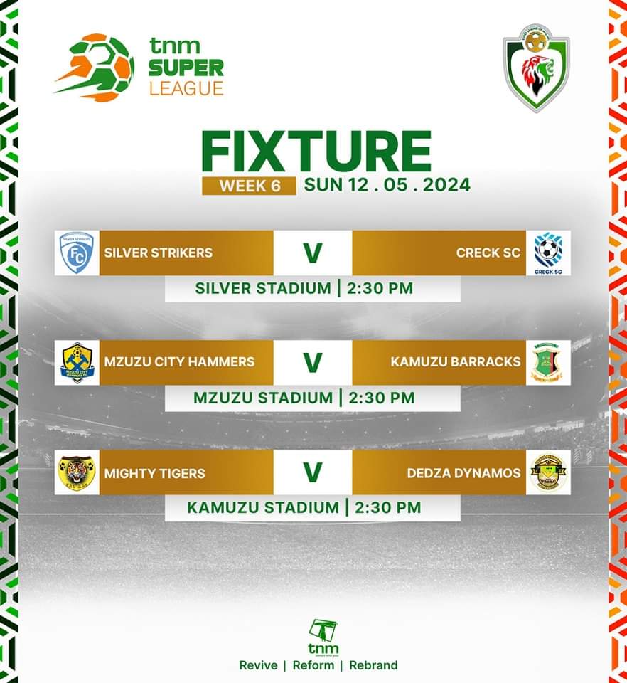 TNM SUPER LEAGUE WEEK 6 FIXTURES.