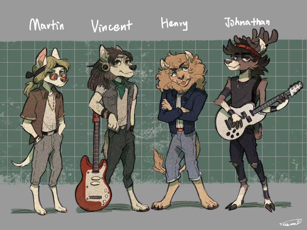 Redraw my band OC from three years ago