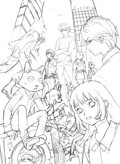 2024ドリームワールド展・まだまだ続きます。お時間ありましたら是非お立ち寄りください。原画2点のラフなど 