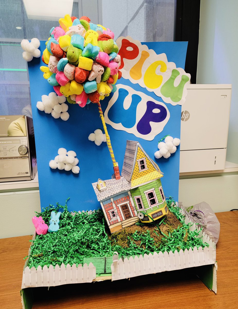 I am continuously in awe of how #PedsICU across the country make @PICU_Up their own and motivate not only kids but families & staff to create a culture of #IllnessDoesntMeanStillness! Huge shoutout to @barryrothschild’s team @childrenswi who entered the Easter peep contest with