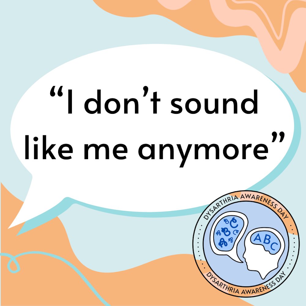 Human Communication Sciences | Sheffield (@hcs_sheffield) on Twitter photo 4 days until #DysarthriaAwarenessDay. It is incredibly important to value how people living with #dysarthria perceive it. Acquired dysarthria can often result in negative feelings and comparison to how the individual sounded before their speech changed. <a href="/GivingVoiceUK/">Giving Voice</a> 4 days until #DysarthriaAwarenessDay. It is incredibly important to value how people living with #dysarthria perceive it. Acquired dysarthria can often result in negative feelings and comparison to how the individual sounded before their speech changed. <a href="/GivingVoiceUK/">Giving Voice</a>