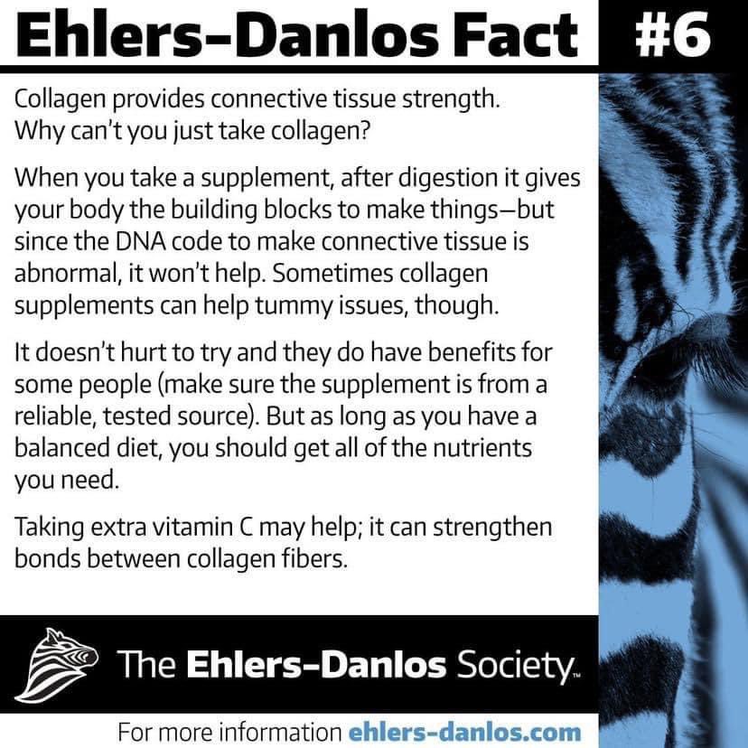 Ehlers-Danlos Awareness Month - Day 6 🦓

#EDS #EDSAwareness #EDSAwarenessMonth #Headache #EhlersDanlosSyndrome #Hypermobility #POTS #MCAS #ChiariMalformation #Dysautonomia 
#IntercranialHypertension #Dislocations #Subluxation #ConnectiveTissue  #JointDamage  #InvisibleDisability