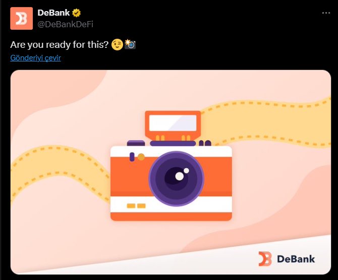 DeBank Snapshot twiti atıldı👀 Açıkçası bunu çok fazla multilemedim ama 2-3 cüzdanım alacaktır büyük ihtimalle. Sizde durumlar nasıl $Dbnk Airdrop için hazır mısınız ?
