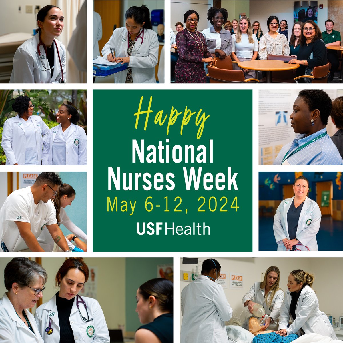 Happy National #NursesWeek! We're incredibly grateful to our trailblazing #nurses for their dedication to #USFHealth, this week and every day. Thank you, @USFHealthNurse, for #MakingLifeBetter. Visit ➡️ bit.ly/USFHealthNurse to learn more. #thankanurse