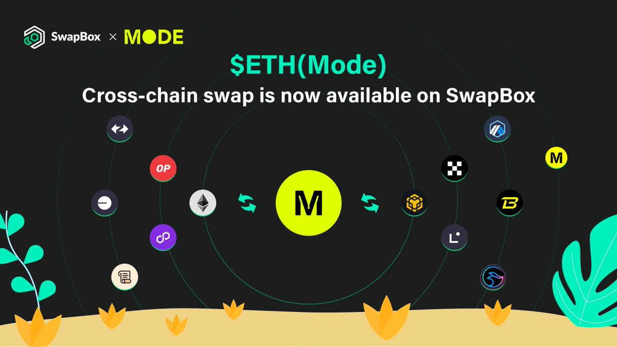 SwapBox now supports Mode in its multi-chain routing for $ETH cross-chain swap!🚀 @modenetwork Seamlessly swap your $ETH across different blockchains with SwapBox (swapbox.nabox.io) Explore the possibilities!✨ #SwapBox #ETH #Mode