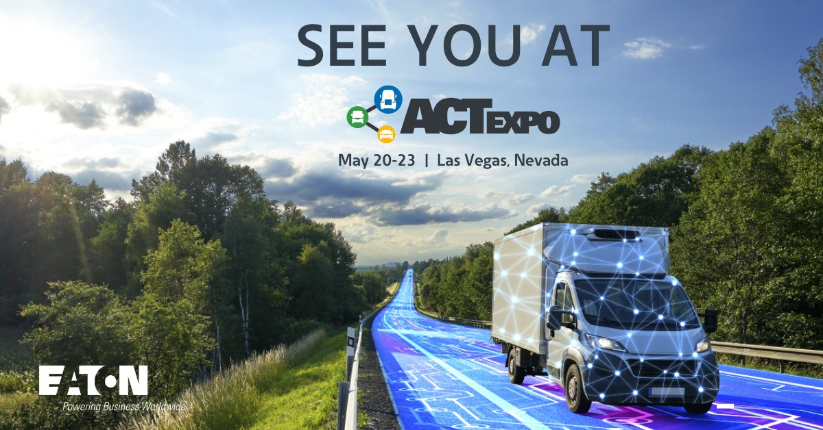See you in Las Vegas at the #ACTExpo2024! We'll be showcasing our approach to the electric revolution with cutting-edge solutions and game-changing tech for a sustainable, low-carbon future. eaton.works/3UBZCdw #ElectricVehicles #eMobility