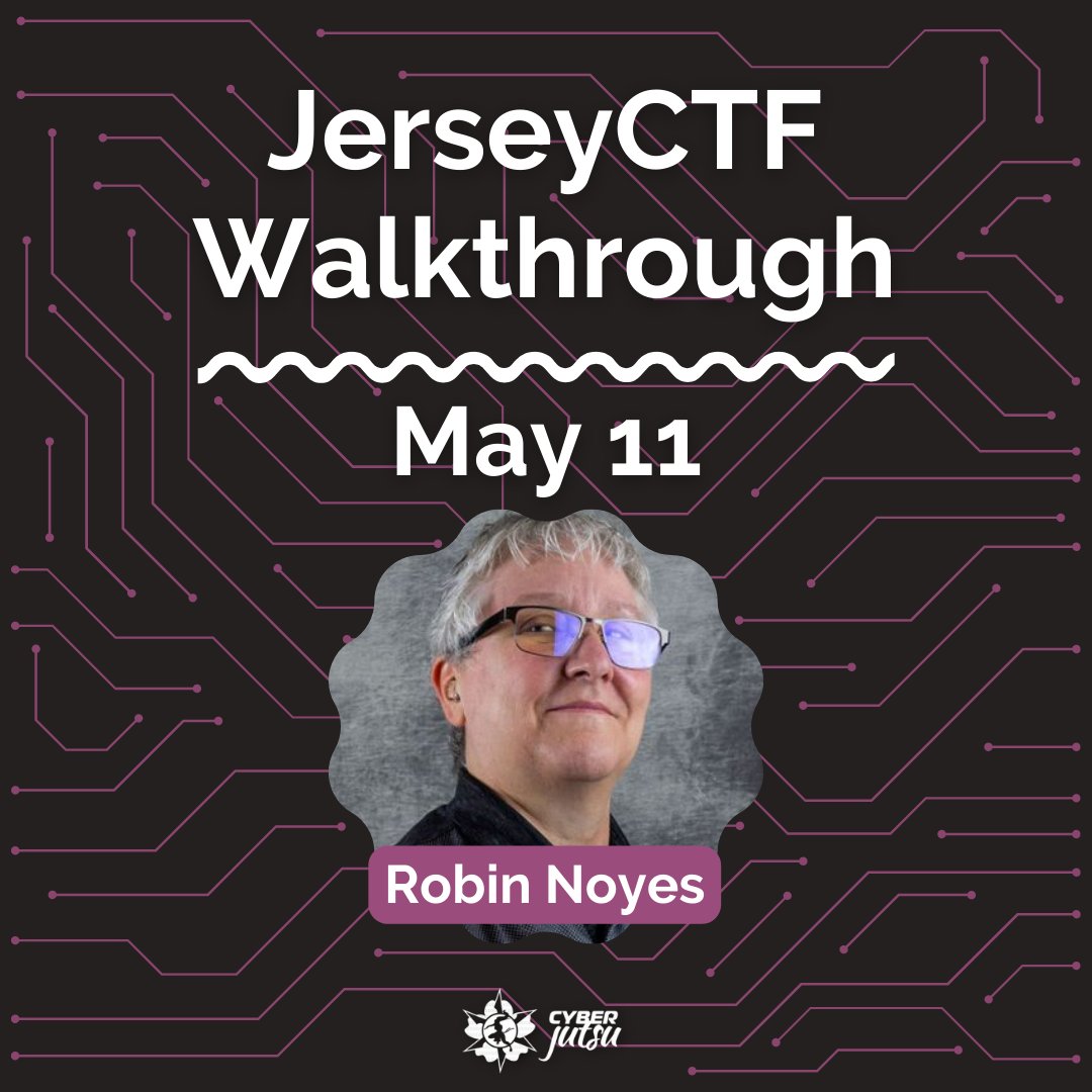 Join us on May 11 at 1:00 PM ET for a walkthrough of the FTK imager file from JerseyCTF. Learn how to mount and analyze an AD1 formatted memory dump (volatile memory) image file with instructor Robin Noyes. Register today! womenscyberjutsu.org/events/EventDe…