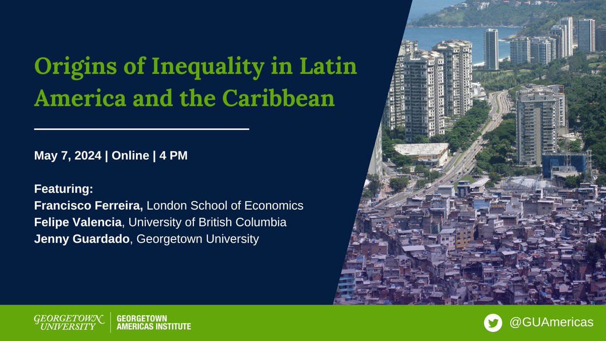 How prevalent is intergenerational economic inequality in Latin America and the Caribbean? @felipev84, @fhgferreira, & @JennyGuardado7 discuss tomorrow in a virtual panel at 🕰️ 4 PM. Sign up here: ow.ly/bK4J50RuL1x