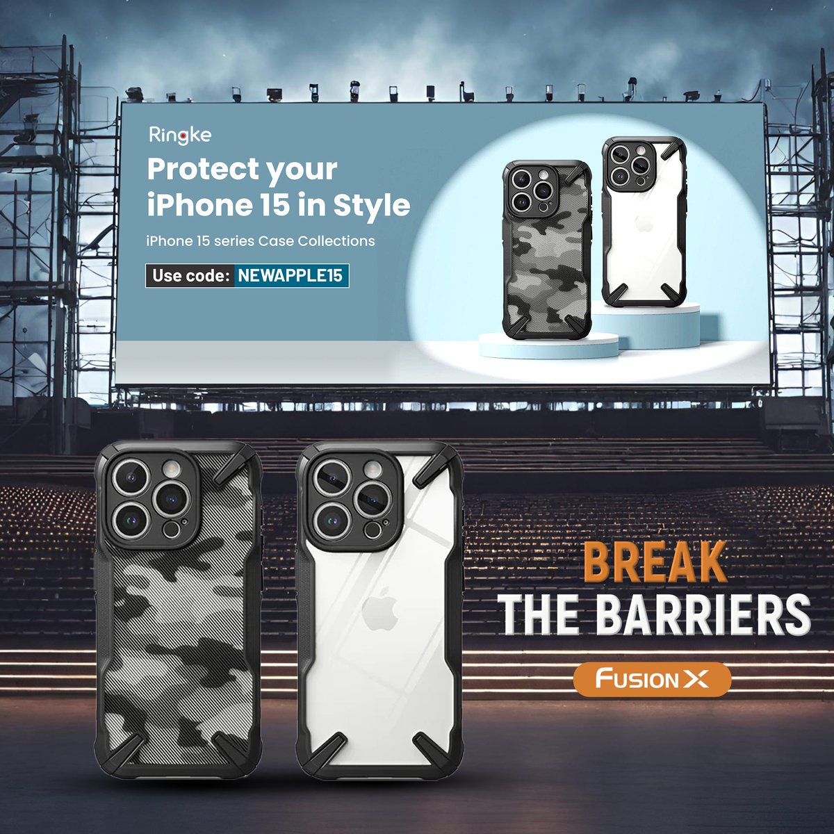 💥 BREAK THE BARRIERS with Ringke's iPhone 15 Series Fusion X Cases – where style meets ultimate protection! 
#iphone15promax #ringkecase #iphonecase #ringkeonyxcase #iphone15procase #iphone15proonyxcase #iphone15promax #iphone15pro #onyxcases #mobileaccessories