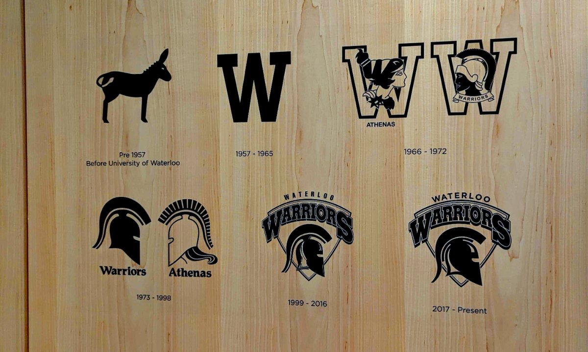 This week's client spotlight: University of Waterloo! 💛🖤🎓 Starting off by showcasing elements of their Athletics Hall of Fame display including custom made trophy cases, recognition plaques and crest history. #UWaterlooProud #uwaterloo #uwaterloolife #goblackgogold