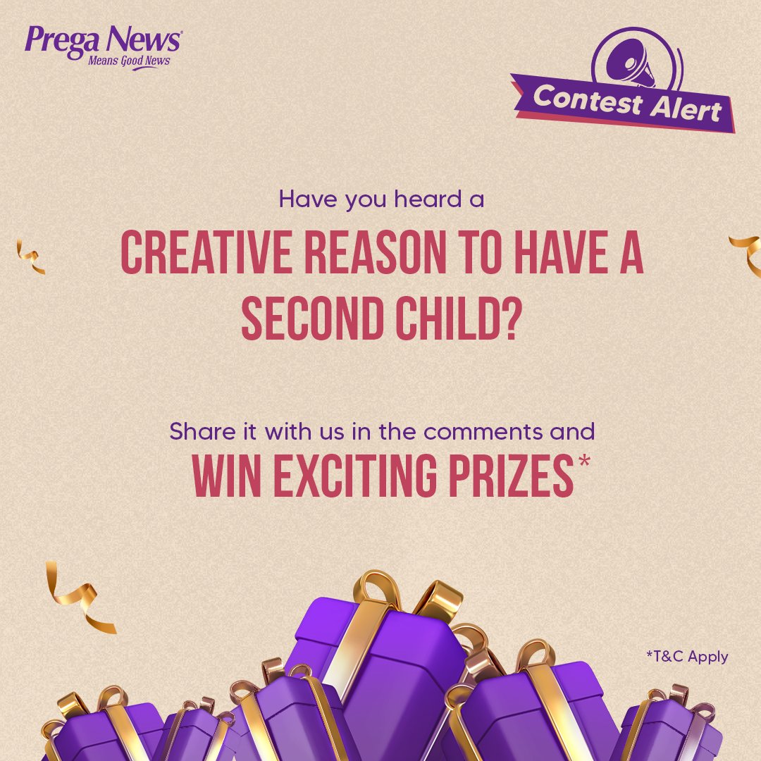 #ContestAlert
The #LetThemDecide contest is OPEN & so is your chance of winning exciting prizes. Share the most creative reason to have a second child that you’ve heard in the comments. Participate now!

*T&C Applied: bit.ly/3wl1BcT

#MothersDay #PregaNews #GoodNews