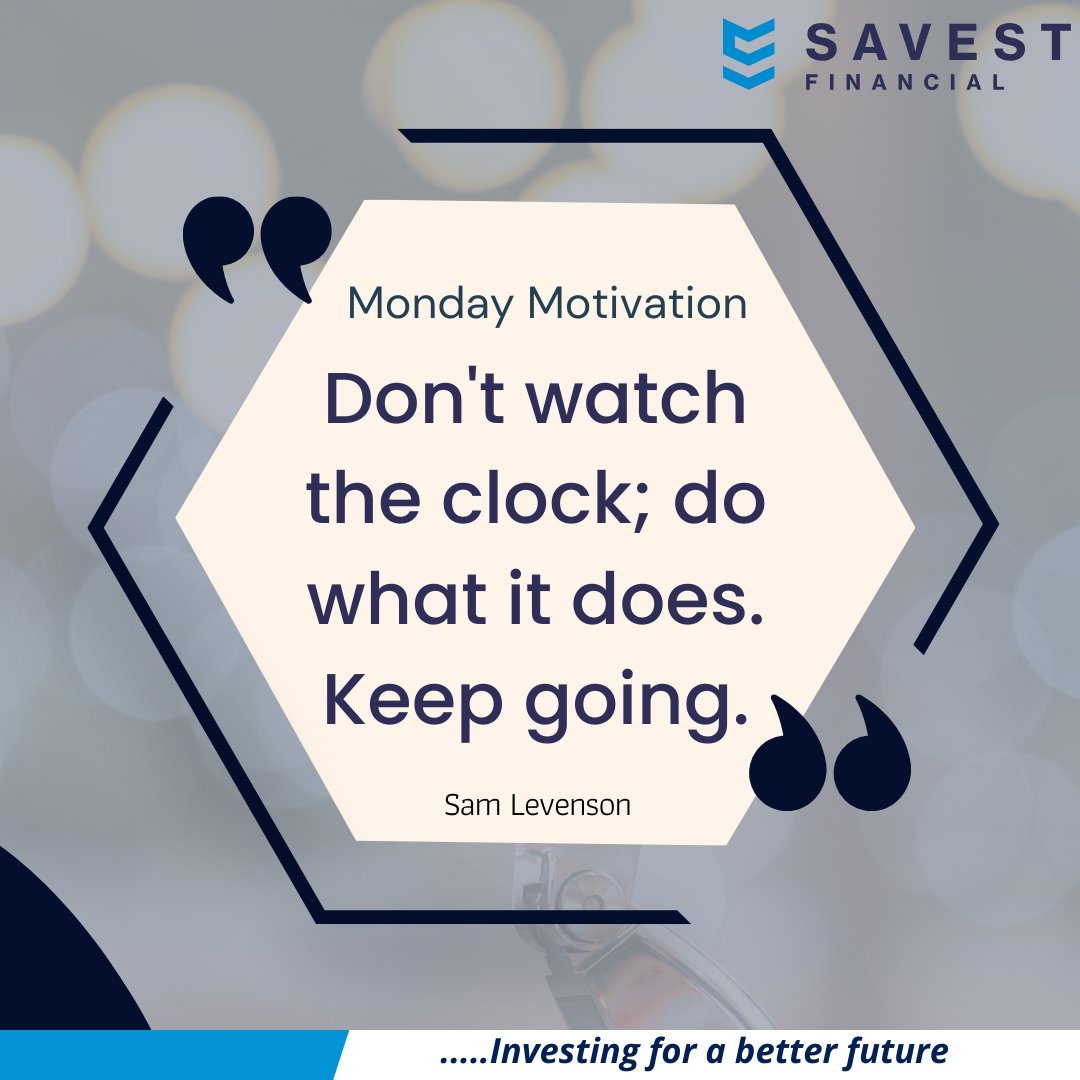 Embrace the rhythm of progress. Keep moving forward, one step at a time.
#mondaymotivation 
#keepgoing 
#progressoverperfection💯 
#savestfinancial 
#moneymanagement 
#investmentadvisory