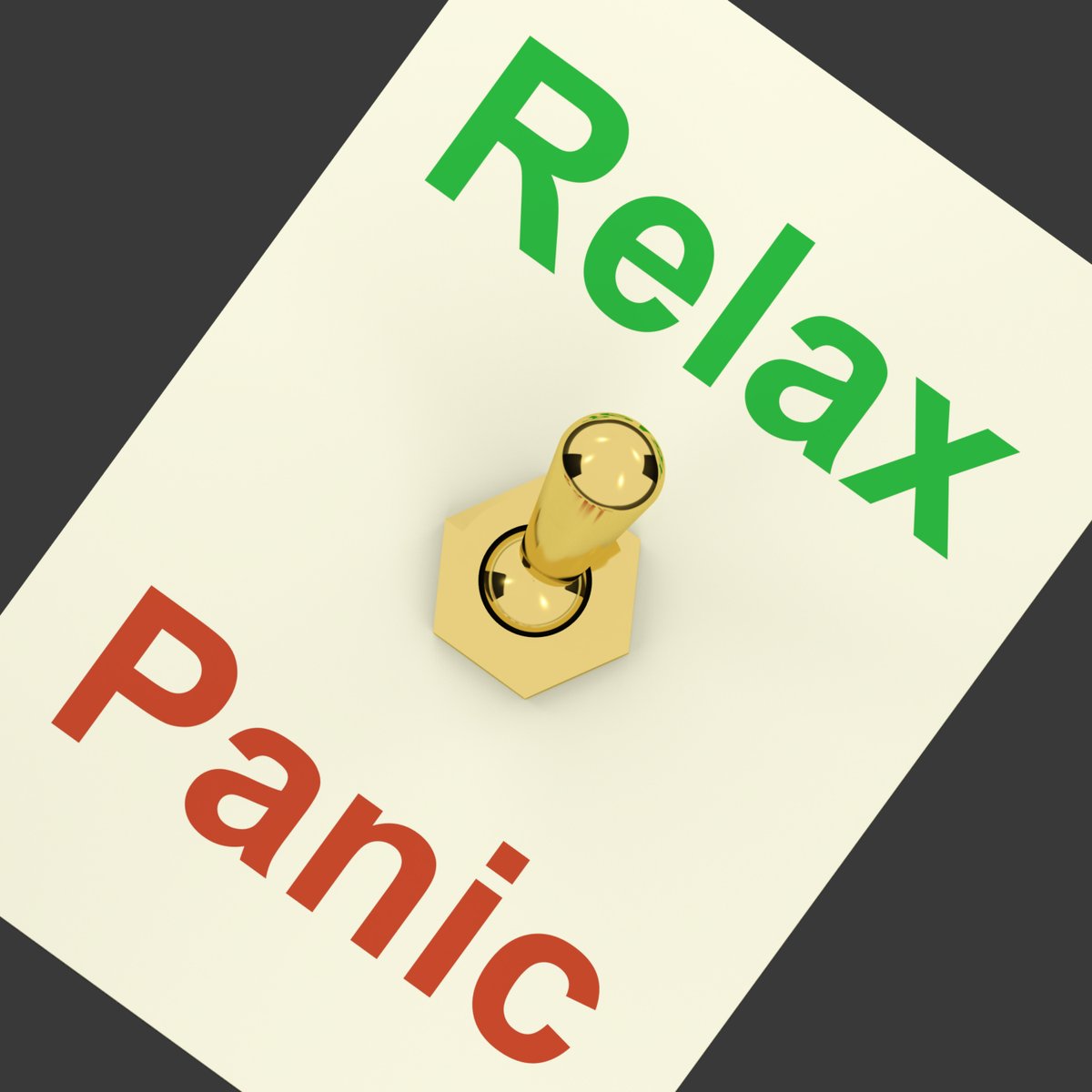 Knowing what helps you flip the switch to relax+what triggers you into panic is key. Think about the times when you handled a difficult situation with a sense of calm which allowed you to use creativity to find a solution. Panic creates havoc. Let's find ways to flip to relax. 🙏