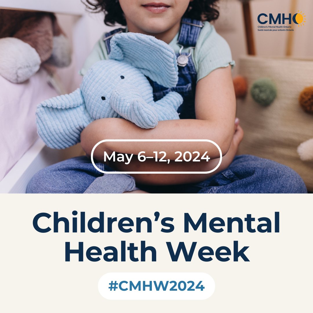 It's Children’s Mental Health Week! We're celebrating families, workers & communities that prioritize child/youth mental health. Help raise awareness by sharing this post along with the reasons that kids' mental health is important to you #KidsCantWait #MentalHealthWeek #CMHW2024