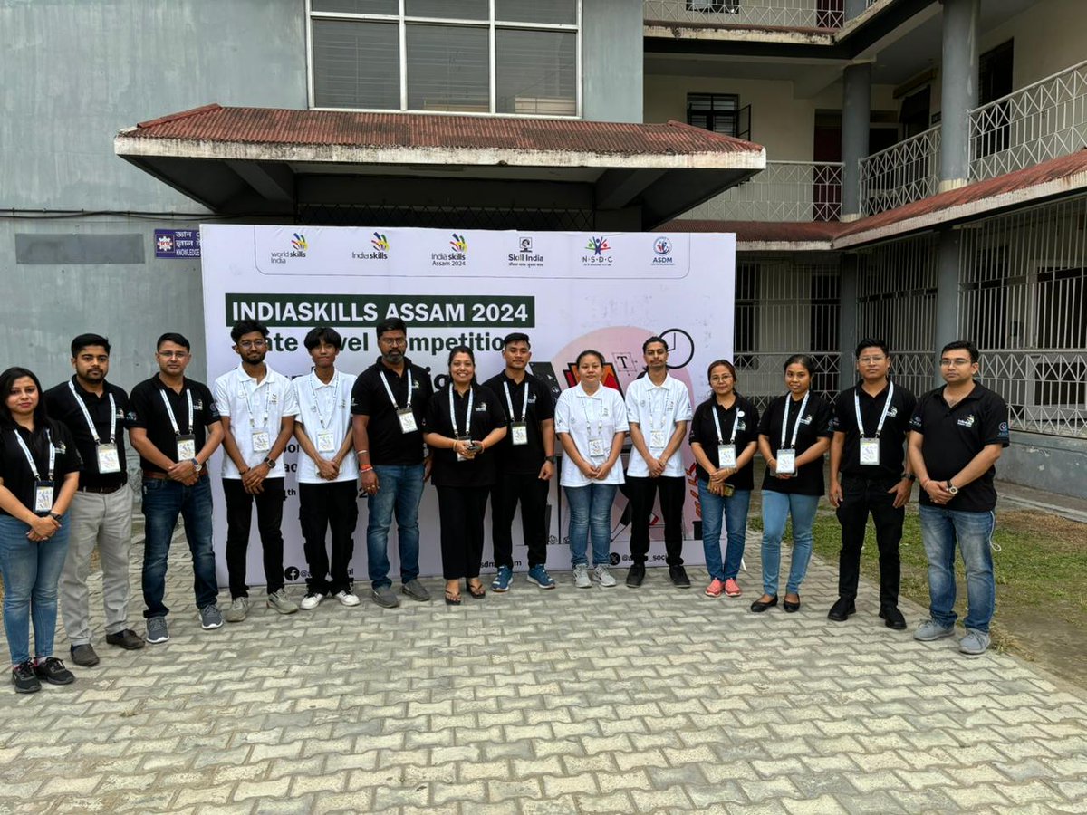 IndiaSkills Assam State Level Competitions 2024 has been successfully completed across 5 venues for 9 skills from 3rd May to 5th May 2024. A total of 42 number of competitors were shortlisted for this competition by NSDC this year as part of Worldskills competitions 2024.