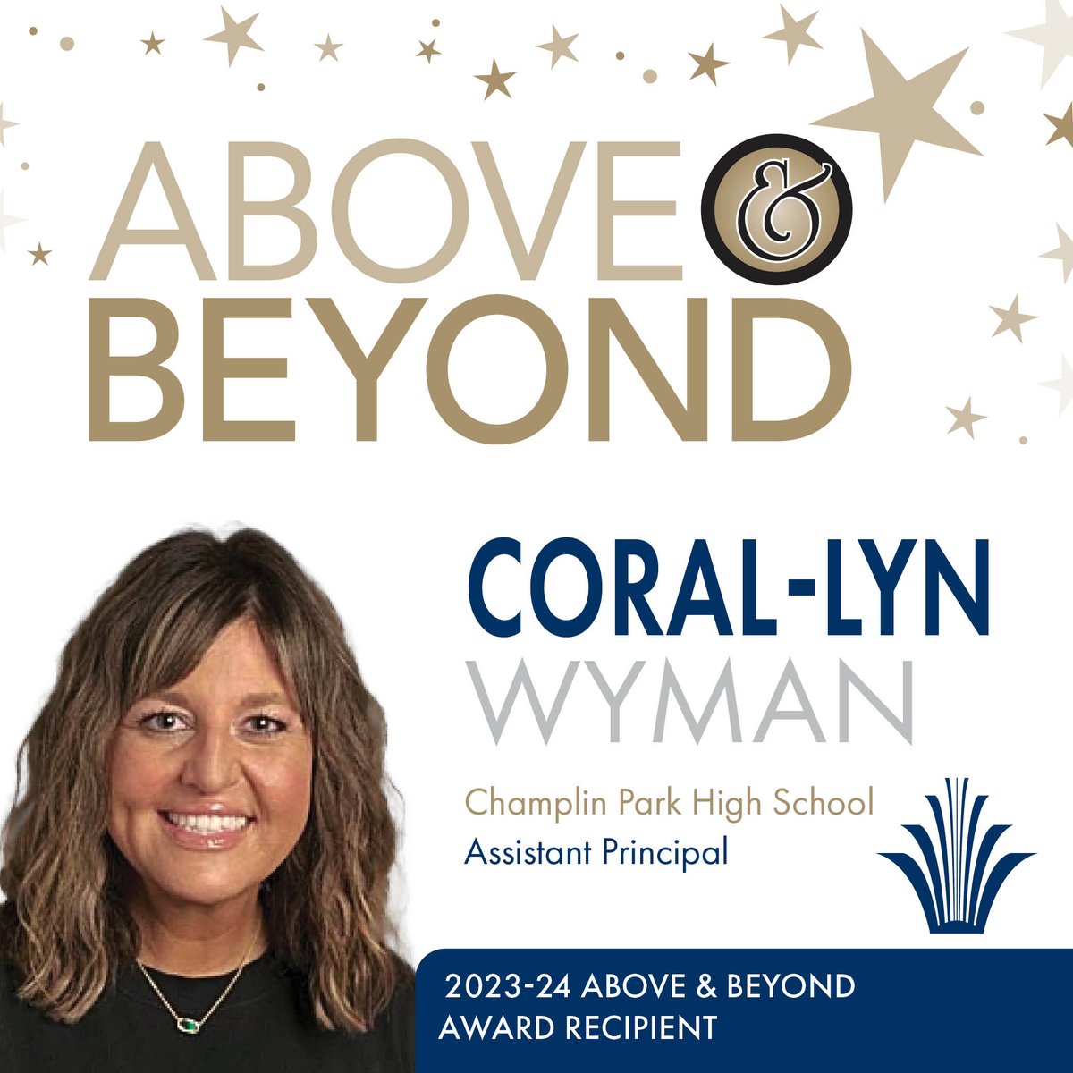 Congratulations to 2023-24 #AHSchools Above & Beyond Awards recipient: Coral-Lyn Wyman! Wyman is committed to providing a welcoming and positive learning environment for students as an assistant principal at @ChamplinParkHS. Read more: bit.ly/3PZoIAf