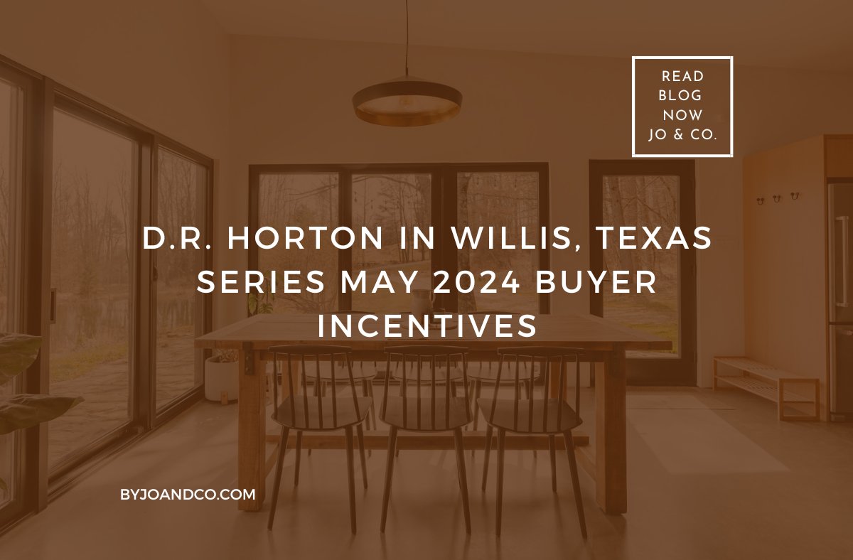 Hi friends! 👋 I'm excited to share with you today's blog post featuring the fantastic buyer incentives for D.R. Horton Homes in Willis, Texas. 🌟 Don't miss it out! Click the link to learn more! 🔗 byjoandco.com/2024/05/02/d-r… #DRHortonHomes #Willistx #buyerincentives