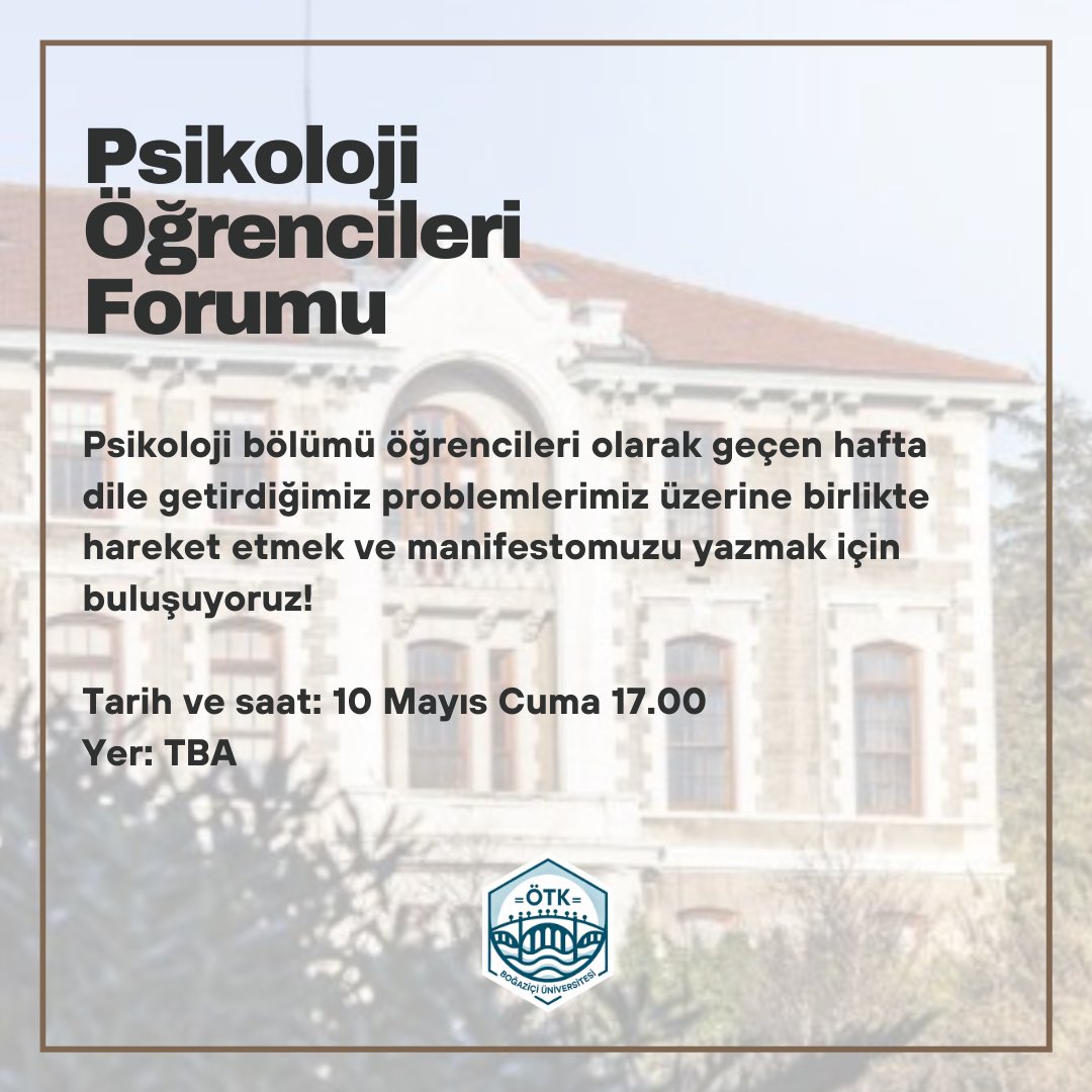 Boğaziçi Üniversitesi ÖTK (@boun_otk) on Twitter photo 2024-05-06 14:04:17