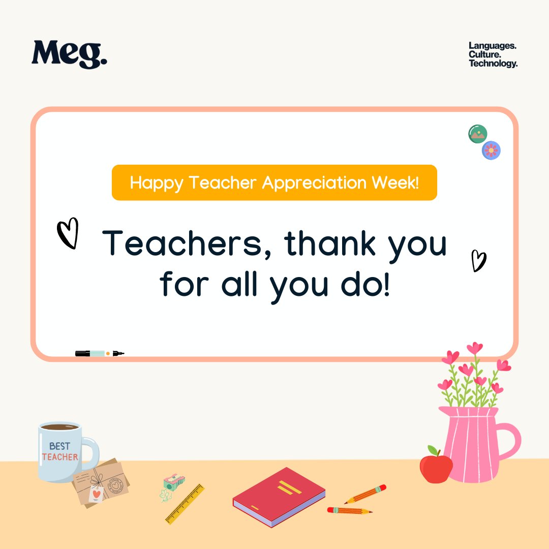 🍎✨ Happy Teacher Appreciation Week! To all the educators who inspire, motivate, and empower students to reach their full potential, we say THANK YOU! You truly are superheroes, and we're endlessly grateful for everything you do. #ThankATeacher #EduHeroes
