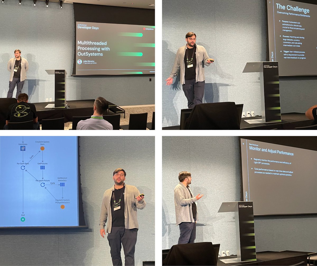 Noesis took part in the OutSystems Developer Day in New York on 1 May 🗽 João Moreira, IT Specialist (SA) at Noesis, took to the stage for a talk entitled 'The Pros and Cons of Multithreaded Processing with OutSystems'. 🛠️