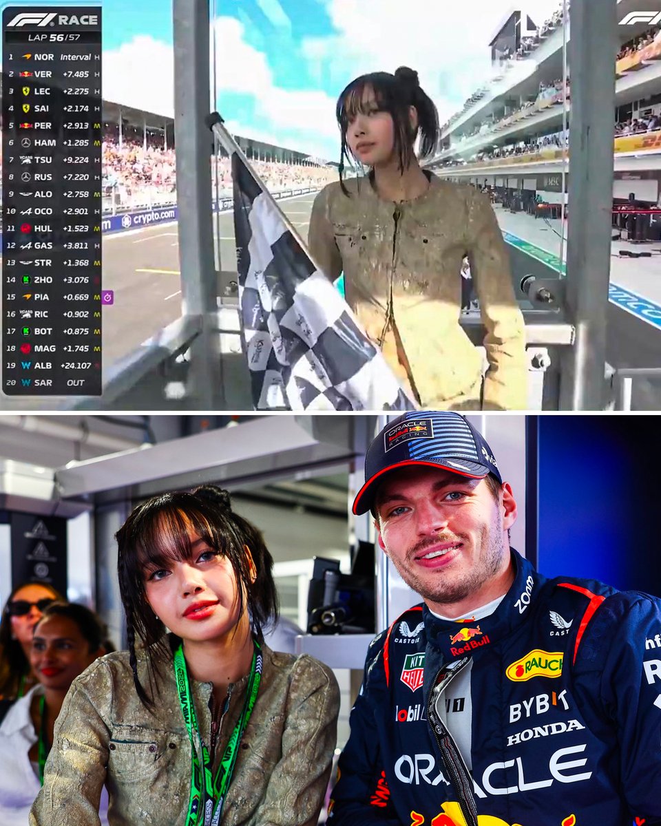 BLACKPINK's Lisa waved the chequered flag at the Miami GP 🏁